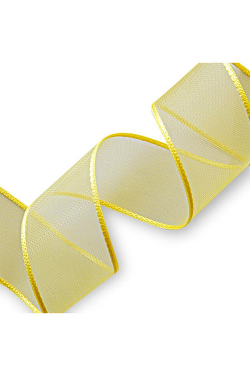 Altın ( Gold) Simli Hilton Şifon Kurdele 2,5Cm X 25 M