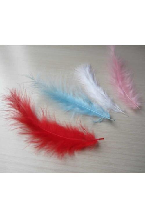 Pembe 100'Lü Yapay Tüy 12 Cm