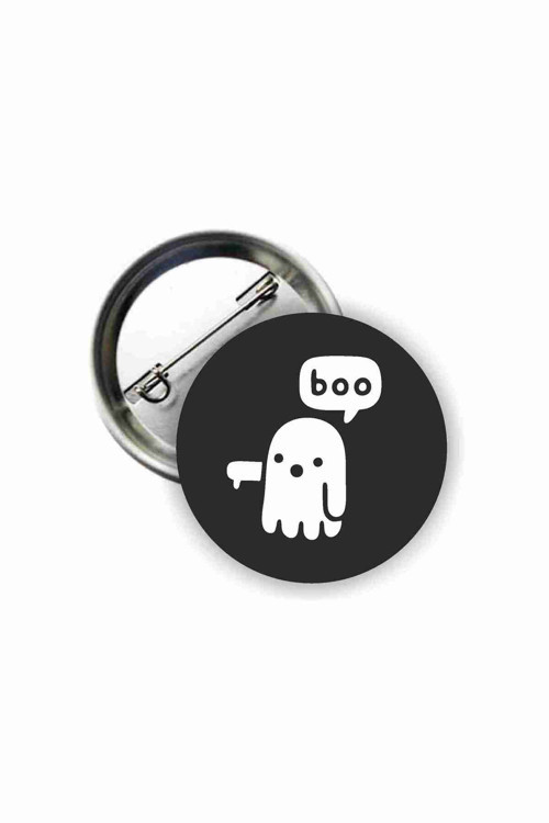 Boo Hayalet - Ghost Y2K Grunge Style Buton Rozet