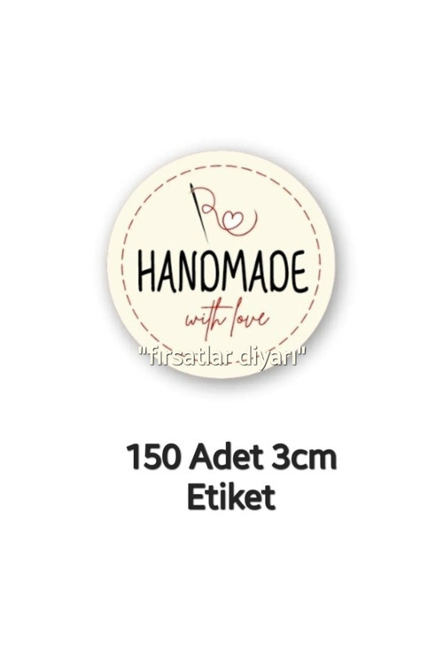Kargo Paketleme Etiket Sticker Handmade - 150 Adet