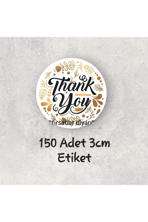 Kargo Paketleme Etiket Sticker Thank You - 150 Adet