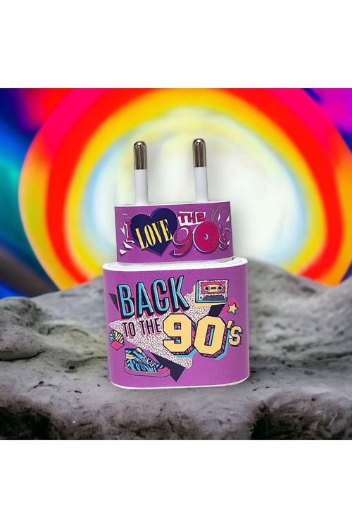 Iphone 20W Şarj Aleti Kaplama Sticker - 90Lar / Back To The 90'S