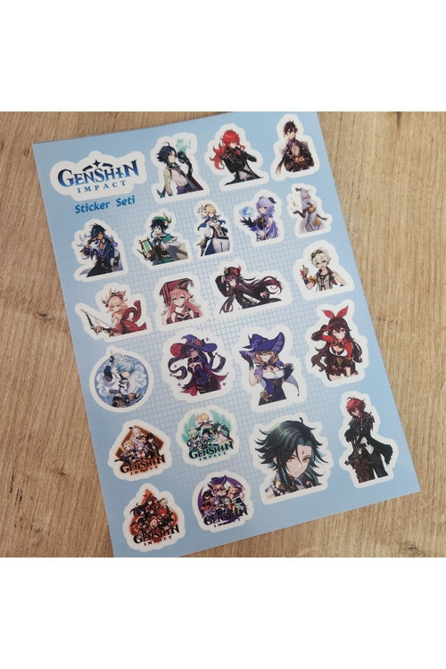Genshin Impact Etiket Sticker Seti - Laptop Notebook Tablet Telefon Scrapbook Planlayıcı Sticker