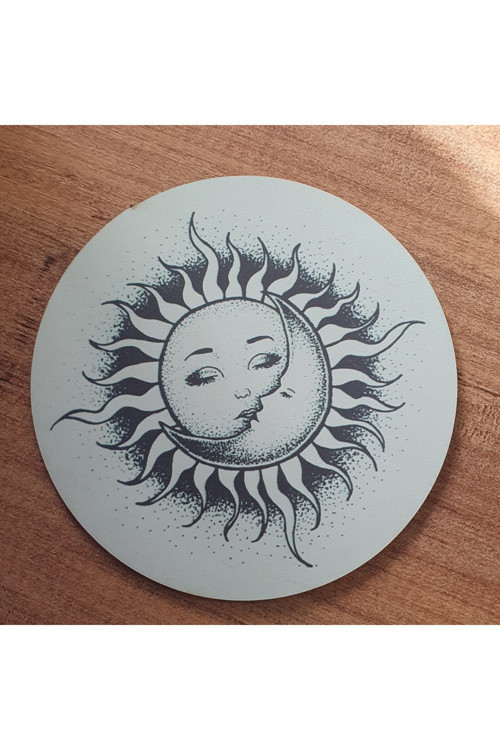 Sun And Moon Ahşap Bardak Altlığı (6 Adet)