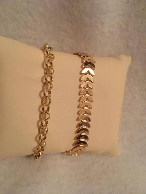 Kadın Lak Kaplama İkili Bileklik Seti Gold