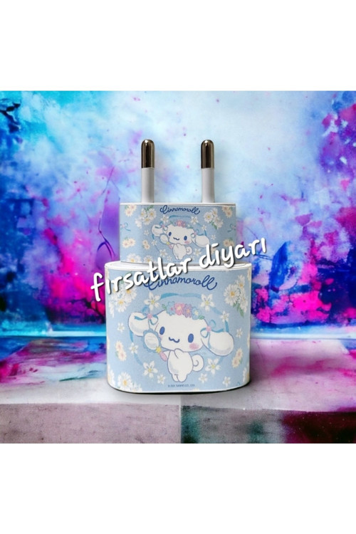 Iphone 20W Şarj Aleti Kaplama Sticker - Cinnamoroll (Yedeklidir)