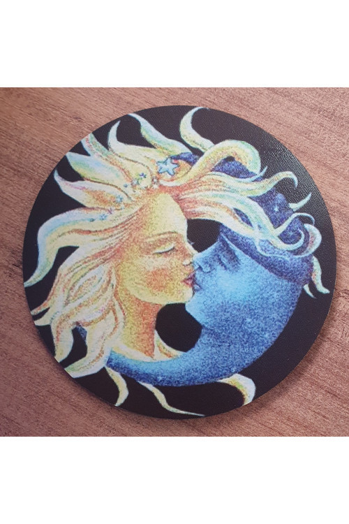 Sun And Moon Ahşap Bardak Altlığı (6 Adet)