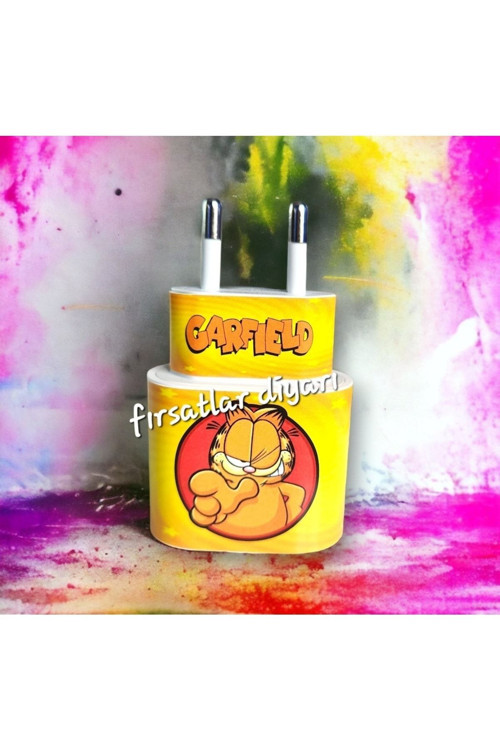 Iphone 20W Şarj Aleti Kaplama Sticker - Garfield (Yedeklidir)