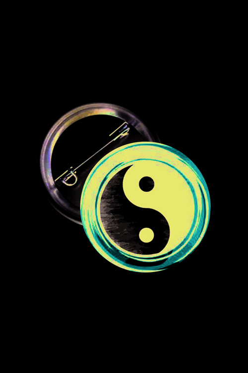 Yin Yang Buton Rozet