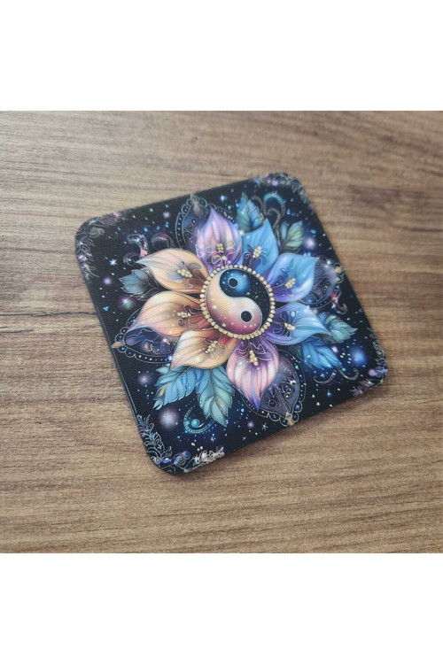 Yin Yang Lotus Bardak Altlığı Seti - 6 Adet