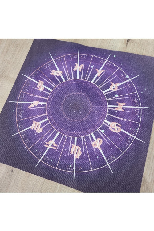 Astroloji Burçlar Tarot Sunak Bezi / Tarot Örtüsü 75X75 Cm