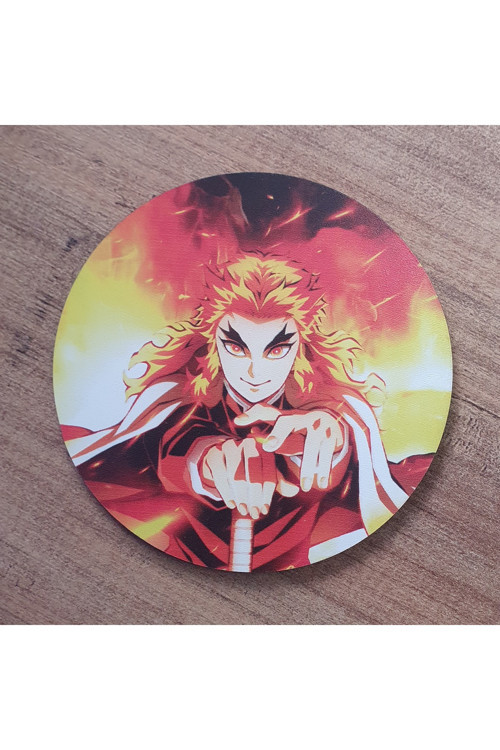 Demon Slayer - Rengoku Ahşap Bardak Altlığı (6 Adet)