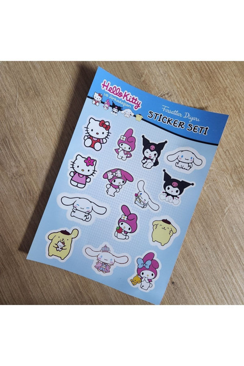 Hello Kitty Ve Arkadaşları Laptop Notebook Tablet Telefon Scrapbook Planlayıcı Sticker Etiket Seti
