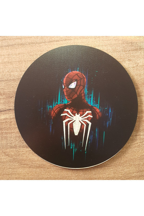 Spider Man Ahşap Bardak Altlığı (6 Adet)