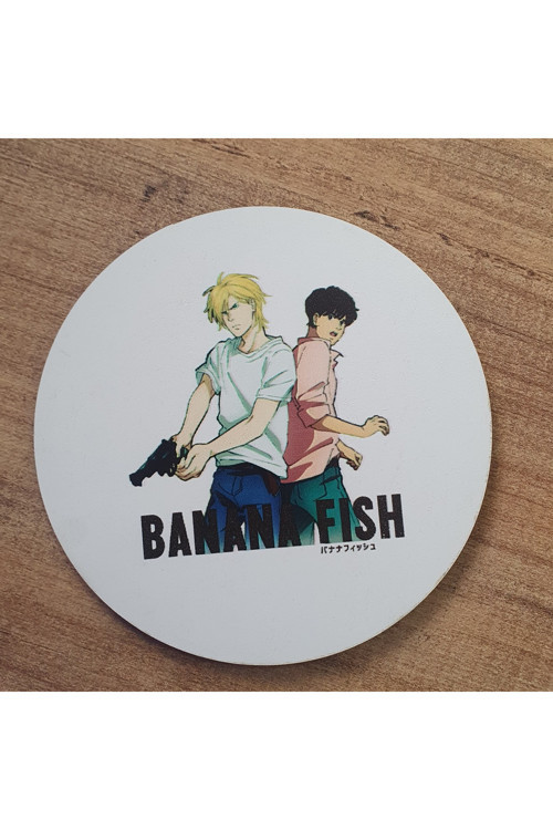 Banana Fish Ahşap Bardak Altlığı (6 Adet)