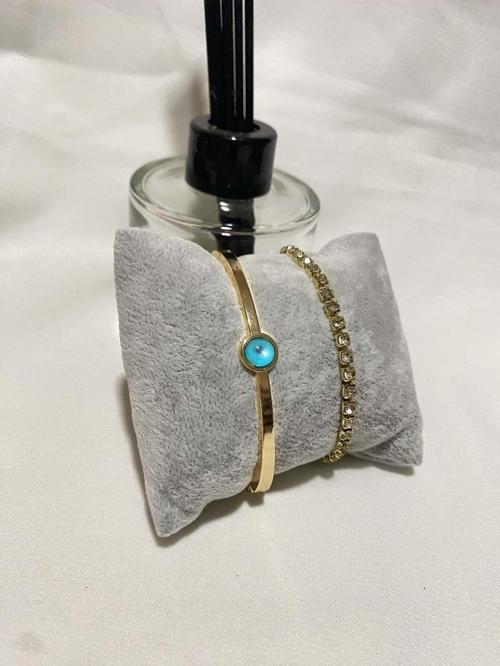 Kadın Altın Kaplama Kombin Bileklik Seti