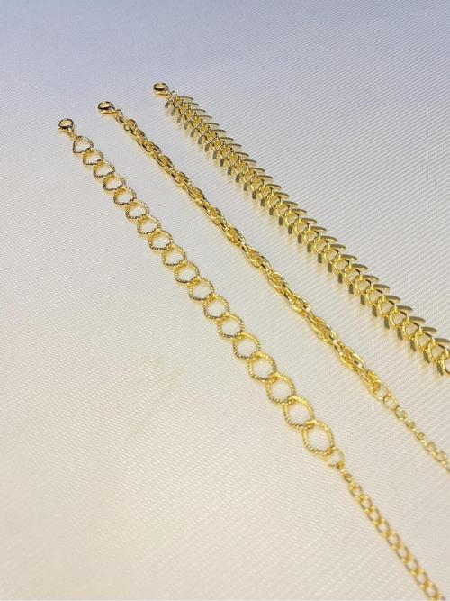 Kadın Altın Kaplama Saat Yanı Zincir Bileklik