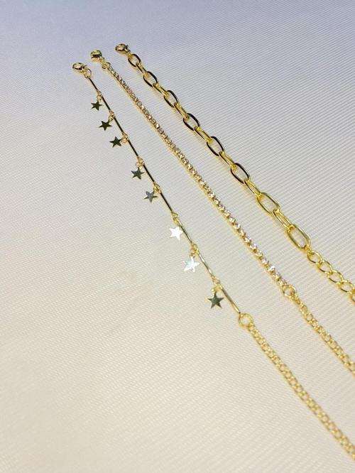 Kadın Altın Kaplama Saat Yanı Zincir Bileklik