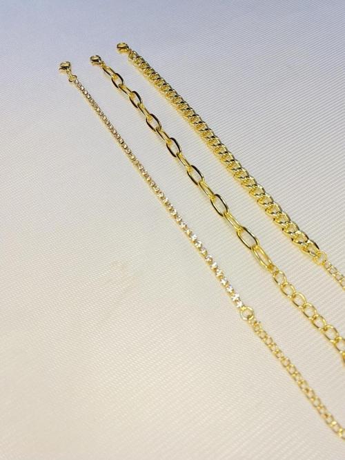 Kadın Altın Kaplama Saat Yanı Zincir Bileklik