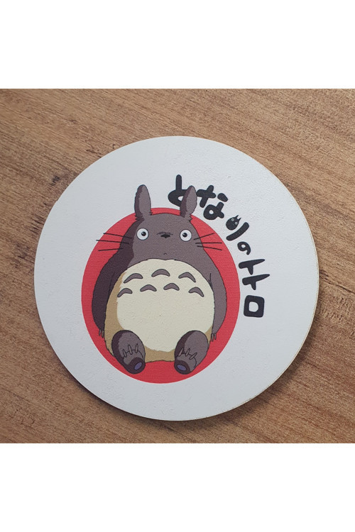 Totoro Anime Ahşap Bardak Altlığı (6 Adet)