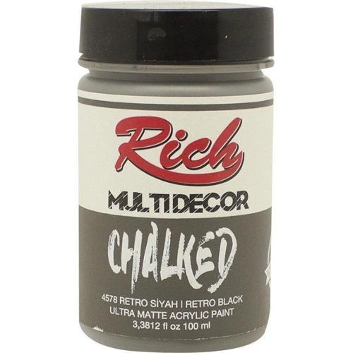 Multi Decor Chalked Akrilik Boya 100 cc. 4578 RETRO SİYAH