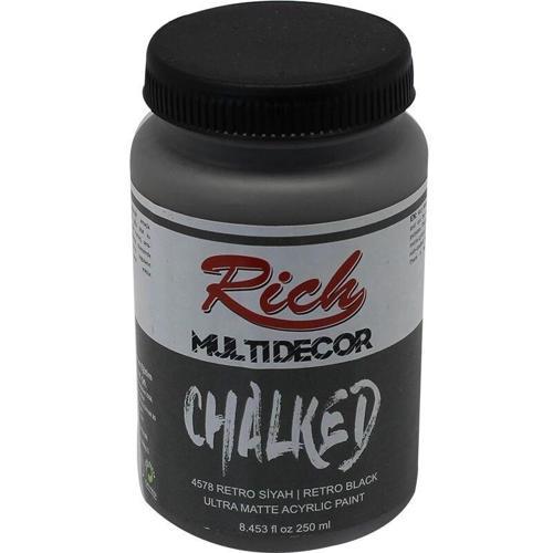 Multi Decor Chalked Akrilik Boya 250 cc. 4578 RETRO SİYAH