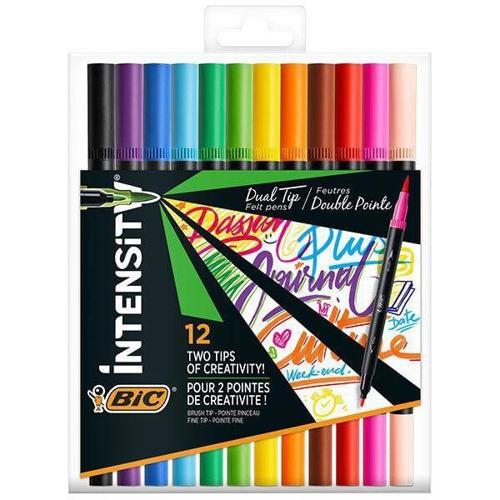 İntensity Dual Tip Çift Uçlu Keçeli Kalem 12 Renk (989695)
