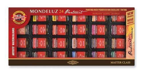 Mondeluz Class Taş Tablet Sulu Boya Seti 24 Renk PORTRE TONLARI