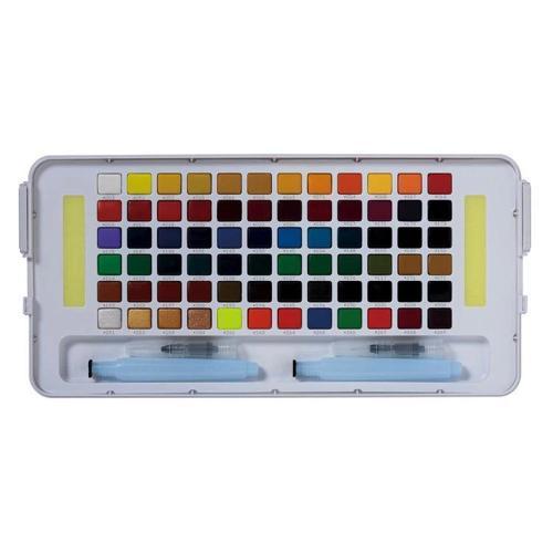 Koi Tablet Sulu Boya Seti 72 Renk Studio Set + 2 Adet Su Hazneli Fırça Hediyeli