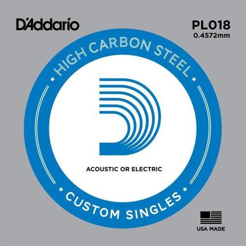 PL018 Elektro ve Akustik Tek Tel Plain Steel 018