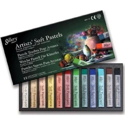 Gallery Artists' Soft Toz Pastel Boya Seti 12 Renk Tam Boy