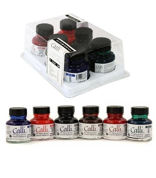 Calli Kaligrafi Mürekkebi Seti 6 RENK x 29.5 ml.
