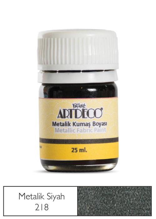 Metalik Kumaş Boyası 218 Siyah