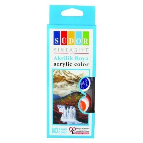 Akrilik Boya Seti 10 Renk Renk x 15 ml. Şişe