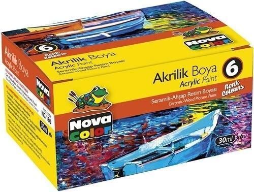 Akrilik Boya Seti 6 Renk x 30 ml. Şişe
