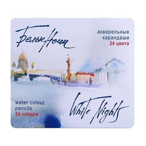 White Nights Aquarell Sulu Boya Kalemi Seti 24 Renk Metal Kutu