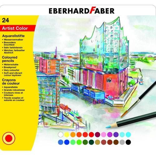 Artist Color Aquarell Sulu Boya Kalemi Seti 24 Renk Metal Kutu
