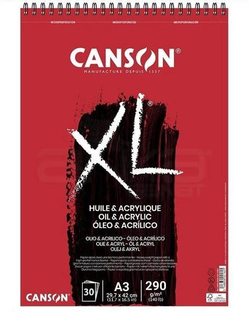 XL Spiralli Yağlı Boya ve Akrilik Boya Defteri 290 gr. A3 30 yaprak