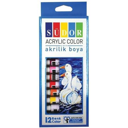 Akrilik Boya Seti 12 Renk x 9 ml. Tüp