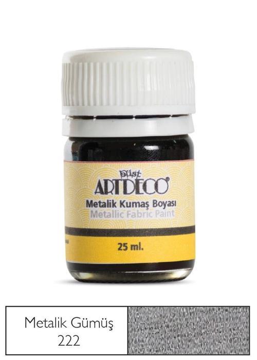Metalik Kumaş Boyası 222 Gümüş