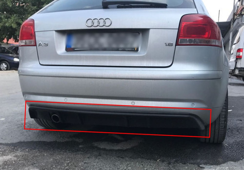 Audi A3 8P 2003-2008 Tek Kapı Difüzör