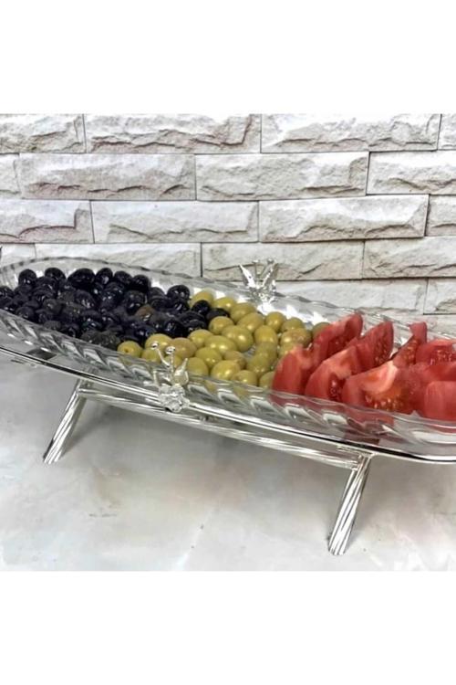 Gümüş Pirinç Japongül Tek Katlı Kahvaltılık