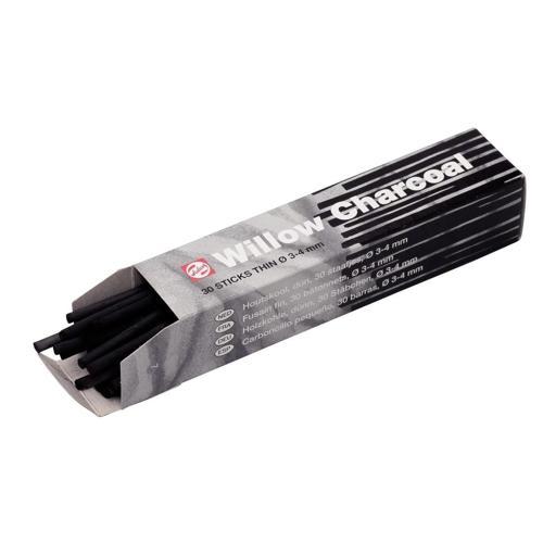 Willow Charcoal Doğal Kömür Füzen Seti 3-4 mm 30'lu Kutu