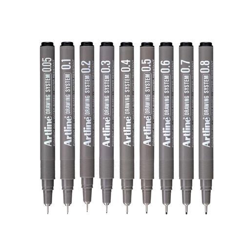 Drawing System Teknik Çizim Kalemi Seti 9'lu