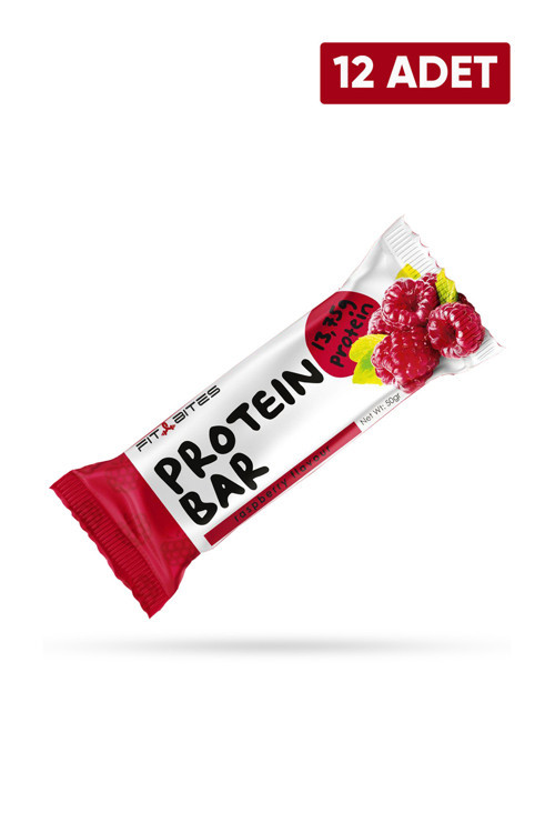 Protein Bar 50 Gram X 12 Adet - Raspberry (Ahududu Aromalı)