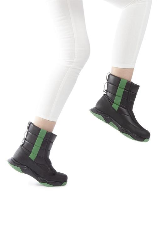 ® | BN-30398 - 3256 Siyah Yesil - Kadın Bot