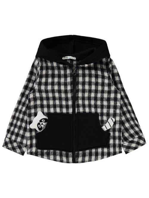 Ekoseli Rakun Cepli 2-5 Yaş Gömlek - Beyaz5-6 Yaş