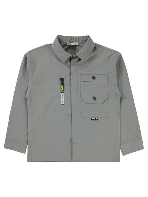 Kat kat cepli 6-9 Yaş Gömlek - Gri9-10 Yaş