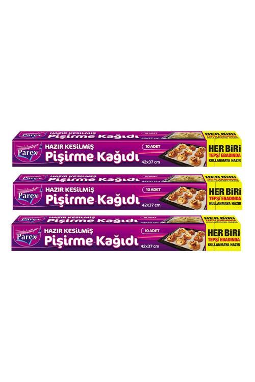 Hazır Kesilmiş Pişirme Kağıdı 10’lu 42 x 37 cm Üçlü Set