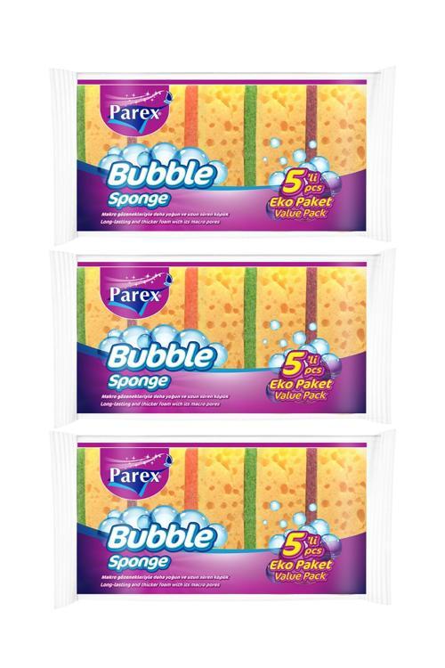 Bubble Sünger Düz 5'li Üçlü Set